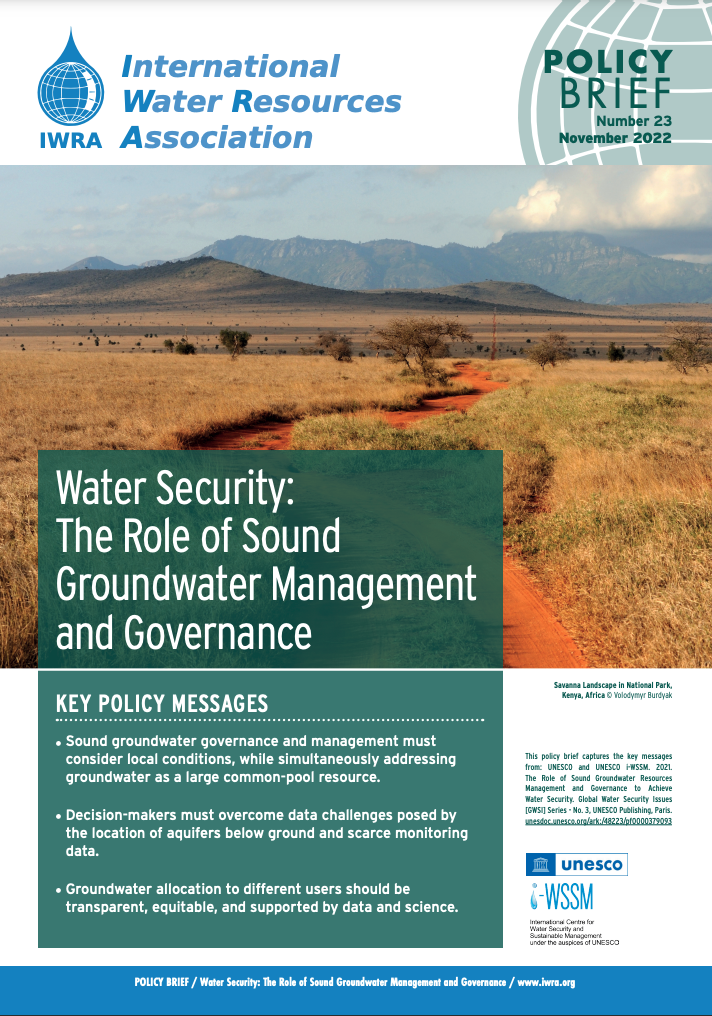 The Role of sound groundwater resources management and governance to  achieve water security