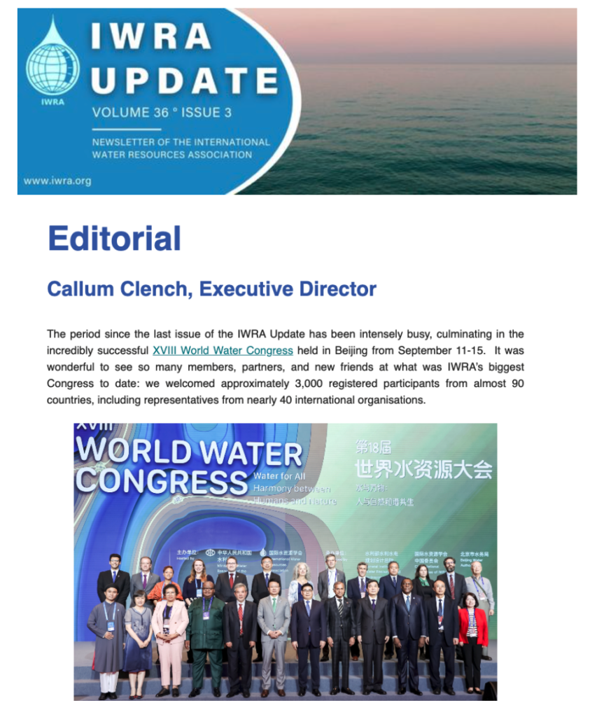 IWRA Update, September 2023