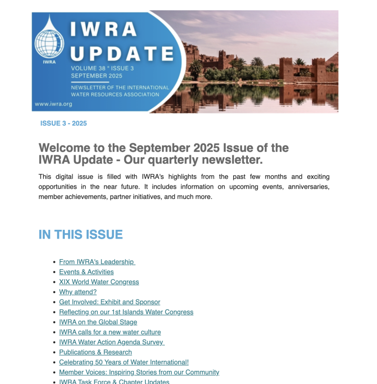 IWRA Update – September 2025
